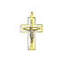 Крест из желтого золота с бриллиантом 0,01 ct