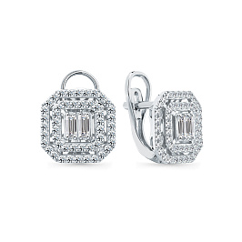 Серьги из белого золота с бриллиантами 0,399 ct