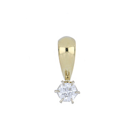 Подвеска из желтого золота с бриллиантом 0,25 ct