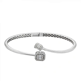 Жесткий браслет с бриллиантами из золота