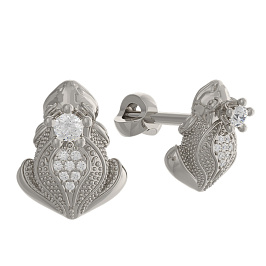 Серьги из белого золота