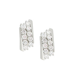 Серьги из белого золота с бриллиантами