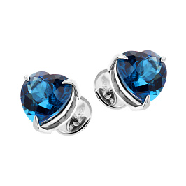 Серьги из белого золота с топазами 5,37 ct