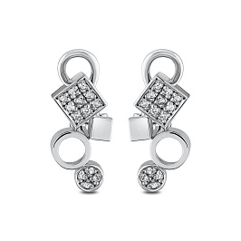 Серьги из белого золота