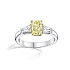 Кольцо из белого золота с фантазийным бриллиантом 0,86 ct