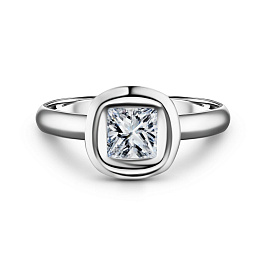 Кольцо ALROSA  из белого золота с бриллиантом 0,71 ct