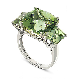 Кольцо из белого золота с аметистами 9,9 ct