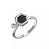 Кольцо из золота с ониксом 0,35 ct