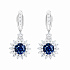 Серьги из белого золота с сапфирами 2,98 ct