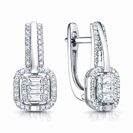 Серьги из белого золота