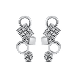 Серьги из белого золота