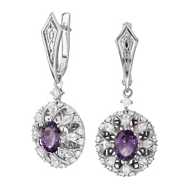 Серьги из белого золота со шпинелью 3,43 ct