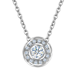 Подвеска из белого золота с бриллиантами 0,241 ct