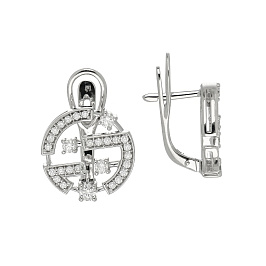 Серьги из белого золота с бриллиантами