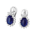 Серьги из белого золота с сапфирами 5,56 ct