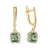 Серьги из желтого золота с турмалинами 1,208 ct