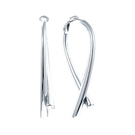 Серьги из белого серебра