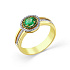 Кольцо из желтого золота с изумрудами 0,3 ct