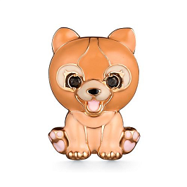 Брошь из розового серебра