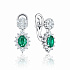 Серьги из белого золота с изумрудами 1,26 ct