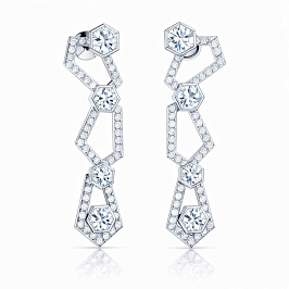 Серьги ALROSA  из белого золота