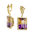 Серьги из желтого золота с аметринами 87,27 ct