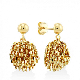 Итальянские серьги пусеты из золота 585