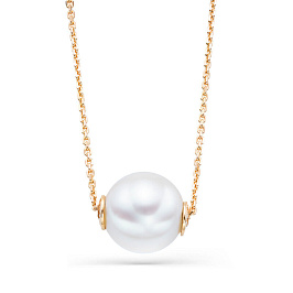 Колье из желтого золота с жемчугом