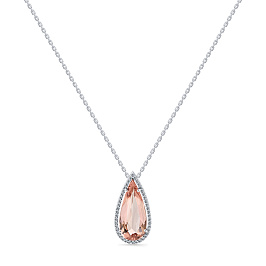 Колье из белого золота с морганитом 5,13 ct