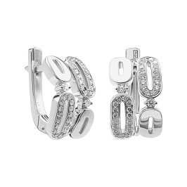 Серьги из белого золота