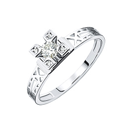 Кольцо из белого золота с бриллиантами 0,214 ct