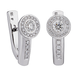 Серьги из белого золота с бриллиантами 0,47 ct