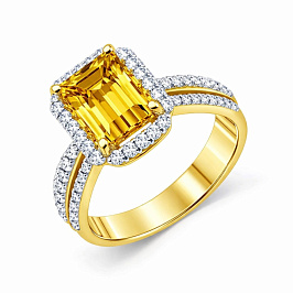 Кольцо из желтого золота 2,32 ct