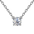 Колье из белого золота с бриллиантом 0,34 ct