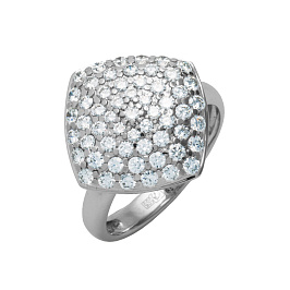 Кольцо из белого золота с бриллиантами