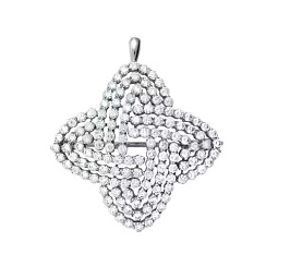 Брошь из белого золота с бриллиантами