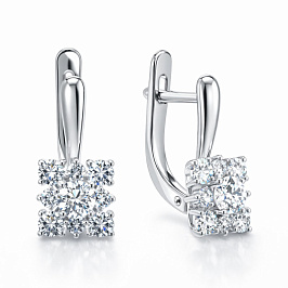 Серьги из белого золота с бриллиантами 0,51 ct