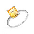 Кольцо из белого золота с цитрином 2,17 ct