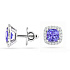 Серьги из белого золота с танзанитами 1,86 ct