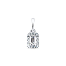 Подвеска из белого золота с бриллиантами 0,116 ct
