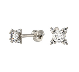 Серьги из белого золота с бриллиантами 0,285 ct