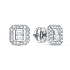 Серьги из белого золота с бриллиантами 0,18 ct