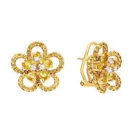 Серьги из желтого золота