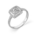 Кольцо из белого золота с бриллиантами 0,18 ct