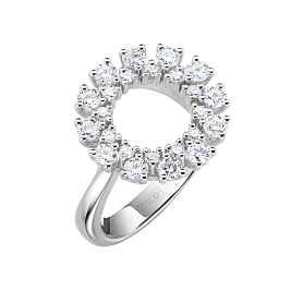 Кольцо из белого золота с бриллиантами