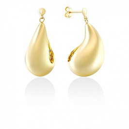Золотые серьги капли пусеты