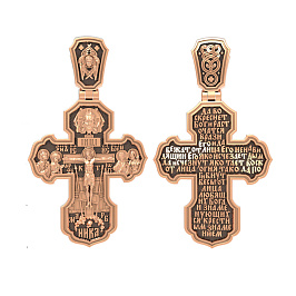 Крест из розового золота