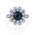 Кольцо из белого золота с сапфиром 2,19 ct