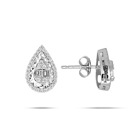 Серьги из белого золота с бриллиантами 0,31 ct