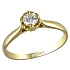 Кольцо из желтого золота с бриллиантом 0,235 ct